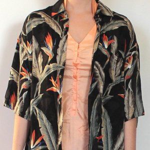 Vintage Tropical Floral Hawaiian Shirt